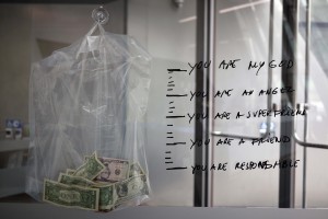 Dan Perjovschi, Bag It!, 2014, photo courtesy Ahmet Ogut.